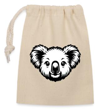 Koala. Cute Animal Children - Closable cotton gift bag (14x20cm) - nature - Front