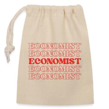 Economiste Analyste financier Expert économique - Sac cadeau en coton avec cordon (14 x 20 cm) - nature - Devant