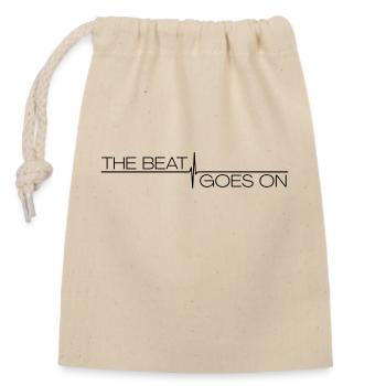 The Beat goes on Music Mixer DJ - Closable cotton gift bag (14x20cm) - nature - Front