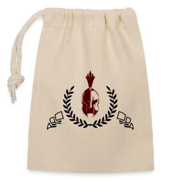 Casque Sparta - Sac cadeau en coton avec cordon (14 x 20 cm) - nature - Devant