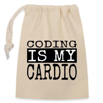 present idea fathersday backend developer sayings - Closable cotton gift bag (14x20cm) - nature - Front