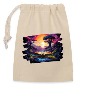 Light of Imagination - Closable cotton gift bag (14x20cm) - nature - Front
