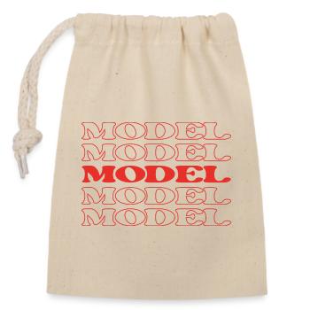 Model Mode Model Schaufensterpuppe Fotomodell - Verschließbarer Geschenkbeutel aus Baumwolle (14x20cm) - Natur - Vorne