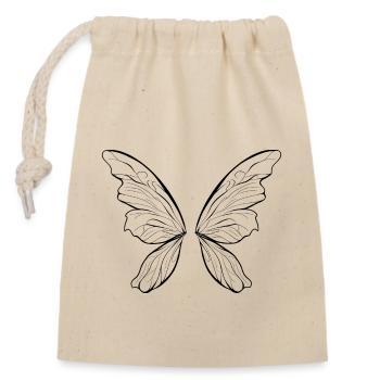 Fairy Wings - Closable cotton gift bag (14x20cm) - nature - Front
