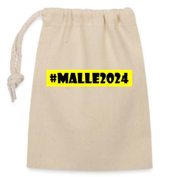 Malle 2024 - Closable cotton gift bag (14x20cm) - nature - Front