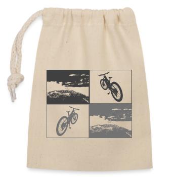 MTB Pop Art no BG - Closable cotton gift bag (14x20cm) - nature - Front