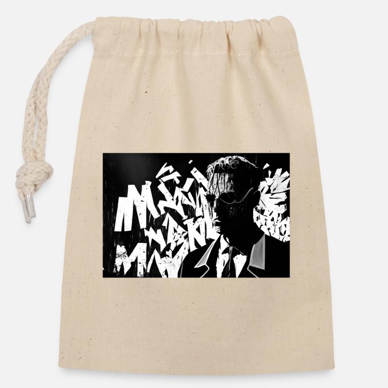 Agent #3 - Closable cotton gift bag (14x20cm) - nature