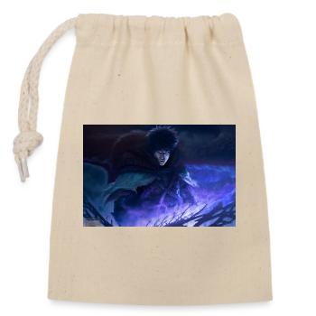 Fierce Warrior in the Dark - Closable cotton gift bag (14x20cm) - nature - Front
