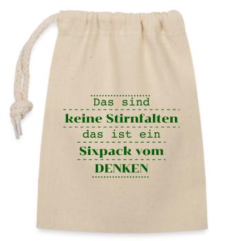 Drôle Dictons Drôles Plier - Sac cadeau en coton avec cordon (14 x 20 cm) - nature - Devant