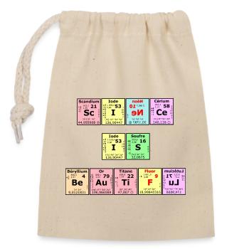 Science Is Beautiful - Sac cadeau en coton avec cordon (14 x 20 cm) - nature - Devant