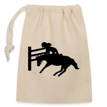 Pony - Verschließbarer Geschenkbeutel aus Baumwolle (14x20cm) - Natur - Vorne