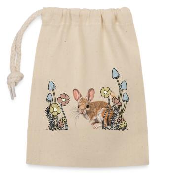 rongeurs, animaux, souris, habitants de la forêt, rongeur, enfant, nature - Sac cadeau en coton avec cordon (14 x 20 cm) - nature - Devant
