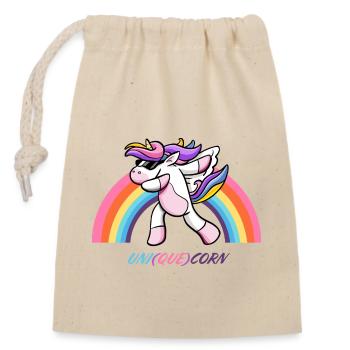 UNI QUE CORN - Sac cadeau en coton avec cordon (14 x 20 cm) - nature - Devant