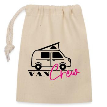 van crew - Sac cadeau en coton avec cordon (14 x 20 cm) - nature - Devant