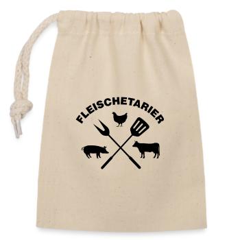Meat Etarian Meat Lover Shirt - Closable cotton gift bag (14x20cm) - nature - Front