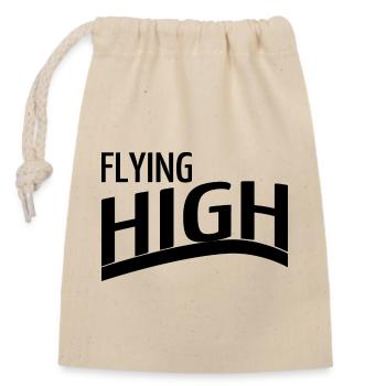 Sky Enthusiasts Happy Flight Adventures - Closable cotton gift bag (14x20cm) - nature - Front