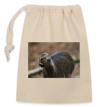 000 3551 NEF - Closable cotton gift bag (14x20cm) - nature - Front
