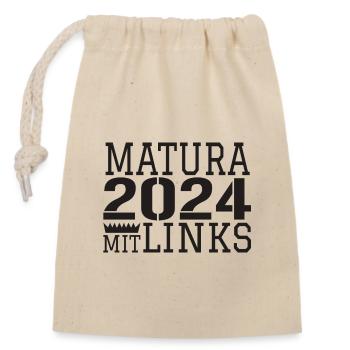 Matura Sayings - Closable cotton gift bag (14x20cm) - nature - Front