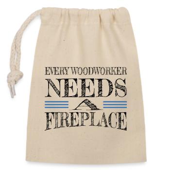 quote construction carpenter carpentry lumberman - Verschließbarer Geschenkbeutel aus Baumwolle (14x20cm) - Natur - Vorne