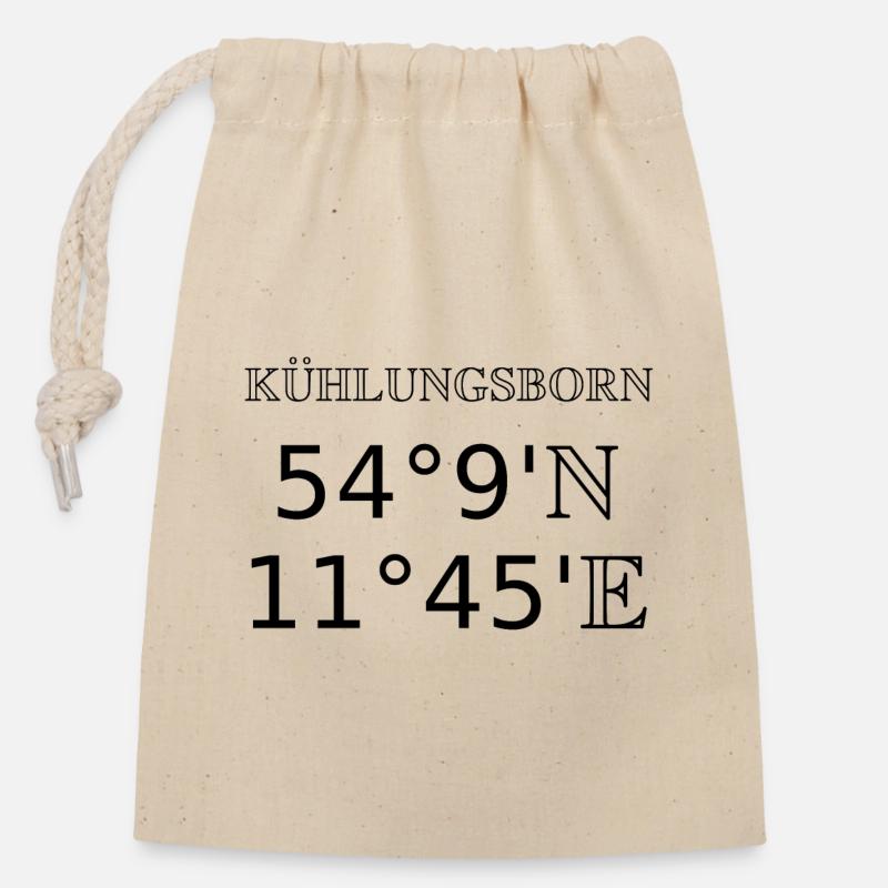 Kühlungsborn - Closable cotton gift bag (14x20cm) - nature
