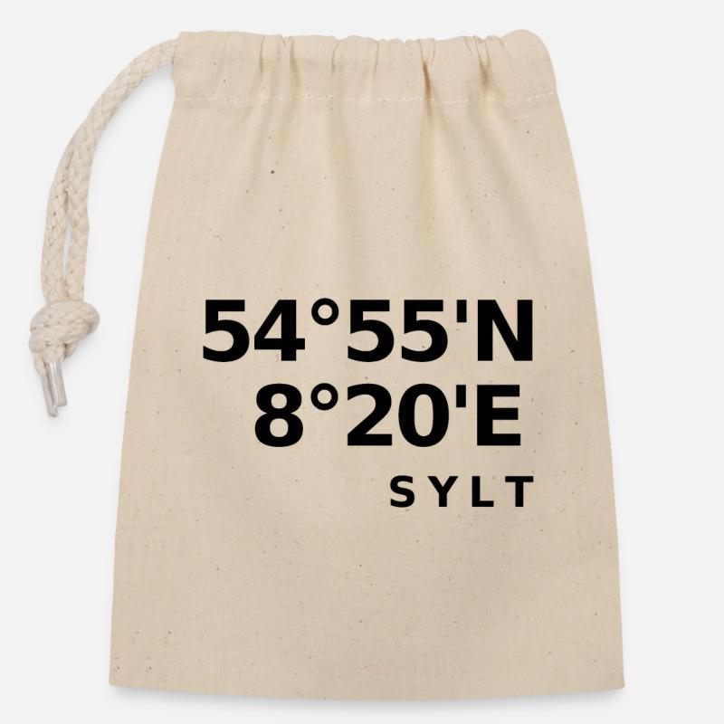 Sylt - Closable cotton gift bag (14x20cm) - nature
