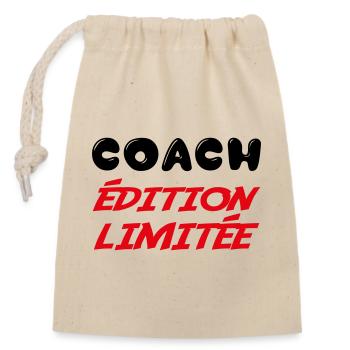 COACH Limitierte Auflage - Verschließbarer Geschenkbeutel aus Baumwolle (14x20cm) - Natur - Vorne