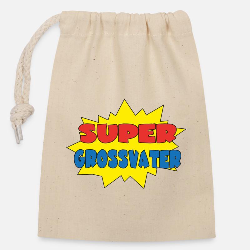 Großväter - Closable cotton gift bag (14x20cm) - nature