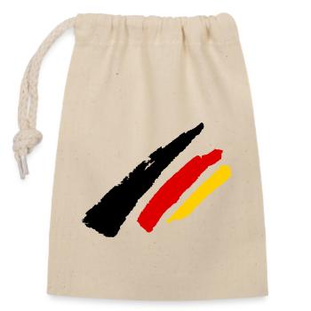 Drapeau de l’Allemagne - Sac cadeau en coton avec cordon (14 x 20 cm) - nature - Devant