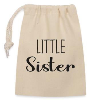 Sis - little siter - Sac cadeau en coton avec cordon (14 x 20 cm) - nature - Devant