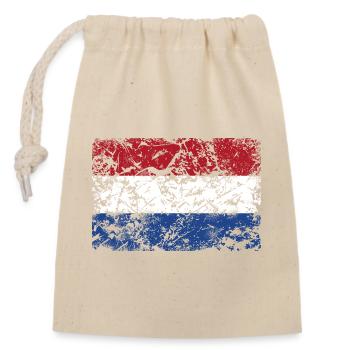 Drapeau des Pays-Bas - Sac cadeau en coton avec cordon (14 x 20 cm) - nature - Devant