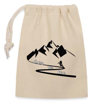 Profitez de la balade - Sac cadeau en coton avec cordon (14 x 20 cm) - nature - Devant