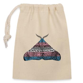 Transgender pride moth - Closable cotton gift bag (14x20cm) - nature - Front