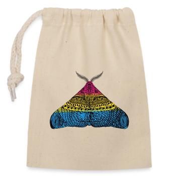 Pansexuell pride Motte - Verschließbarer Geschenkbeutel aus Baumwolle (14x20cm) - Natur - Vorne