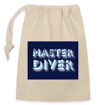 Master Diver - Verschließbarer Geschenkbeutel aus Baumwolle (14x20cm) - Natur - Vorne