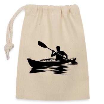 Sports nautiques Kayak Boat pour de grandes excursions en kayak - Sac cadeau en coton avec cordon (14 x 20 cm) - nature - Devant