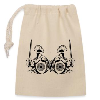 Spartiates - Sac cadeau en coton avec cordon (14 x 20 cm) - nature - Devant