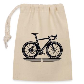Racer - Closable cotton gift bag (14x20cm) - nature - Front