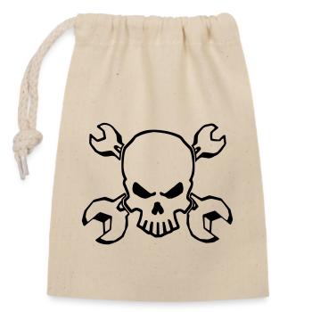 CRÂNE D’OUTIL - 1C - Sac cadeau en coton avec cordon (14 x 20 cm) - nature - Devant