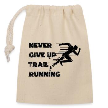 Trail Running Sports - Closable cotton gift bag (14x20cm) - nature - Front