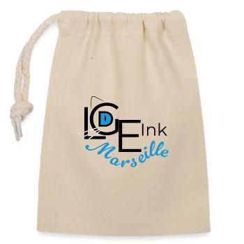 LGDE Ink - L’Œil Félin - Sac cadeau en coton avec cordon (14 x 20 cm) - nature - Devant