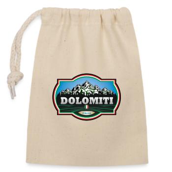 Dolomites, Italie - Sac cadeau en coton avec cordon (14 x 20 cm) - nature - Devant
