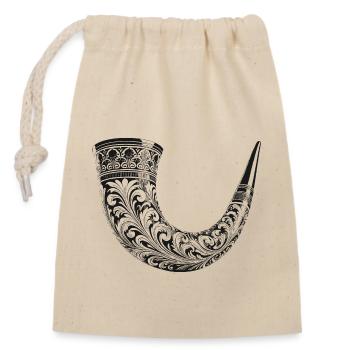 Bugle - Closable cotton gift bag (14x20cm) - nature - Front