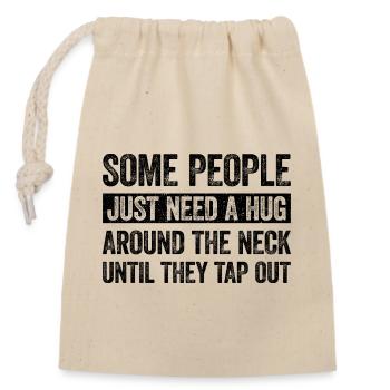 Funny saying for Jiu-Jitsu fighters - Closable cotton gift bag (14x20cm) - nature - Front