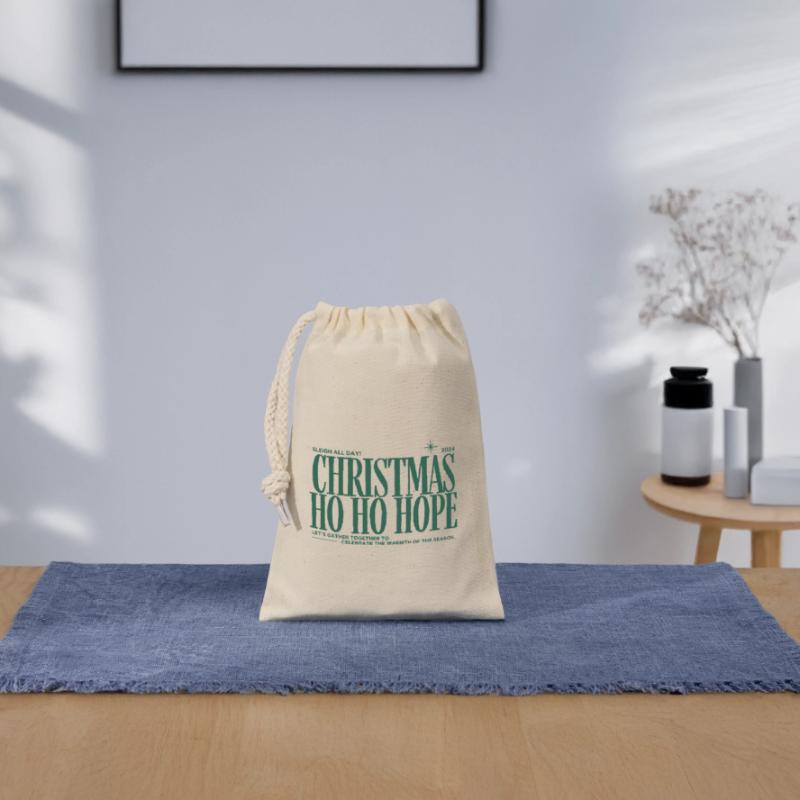 Pull de Noël - Weihnachtspullover Sac cadeau en coton avec cordon (14 x 20 cm)