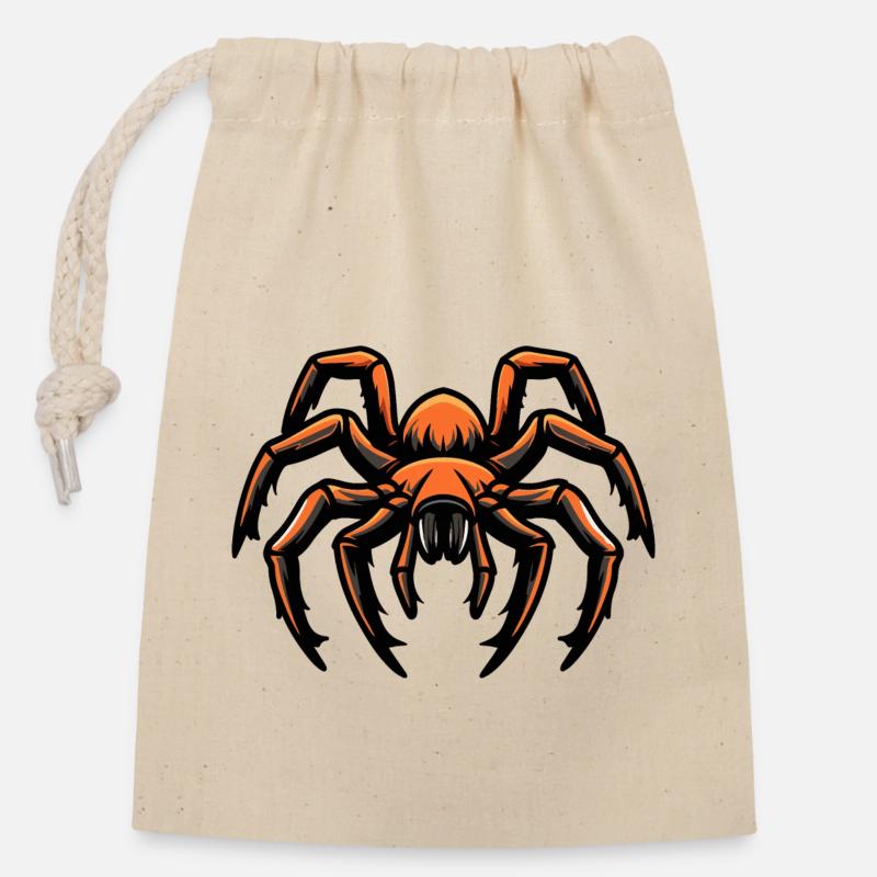 Bande dessinée Tarentule - Sac cadeau en coton avec cordon (14 x 20 cm) - nature