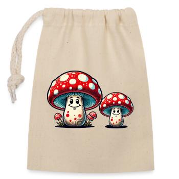 Fungi - Closable cotton gift bag (14x20cm) - nature - Front