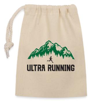 Ultra course à pied - Sac cadeau en coton avec cordon (14 x 20 cm) - nature - Devant