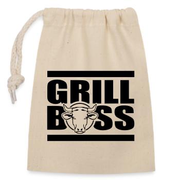 griller - Sac cadeau en coton avec cordon (14 x 20 cm) - nature - Devant