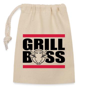 griller - Sac cadeau en coton avec cordon (14 x 20 cm) - nature - Devant
