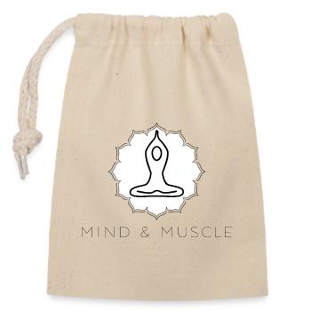 Mind & Muscle - Closable cotton gift bag (14x20cm) - nature - Front